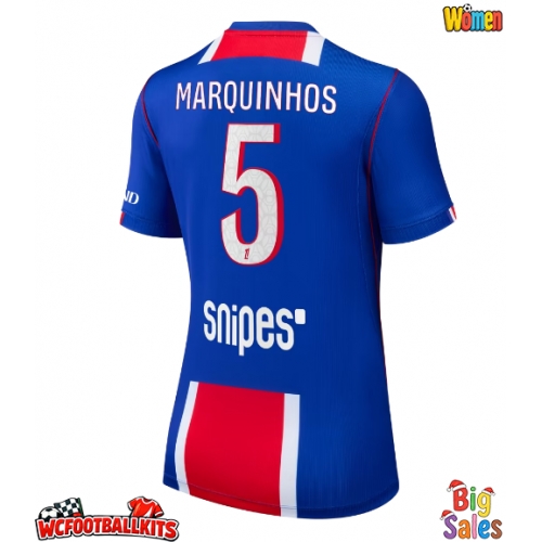 Paris Saint-Germain Marquinhos #5 Replica Home Stadium Shirt for Women 2026-27 Short Sleeve